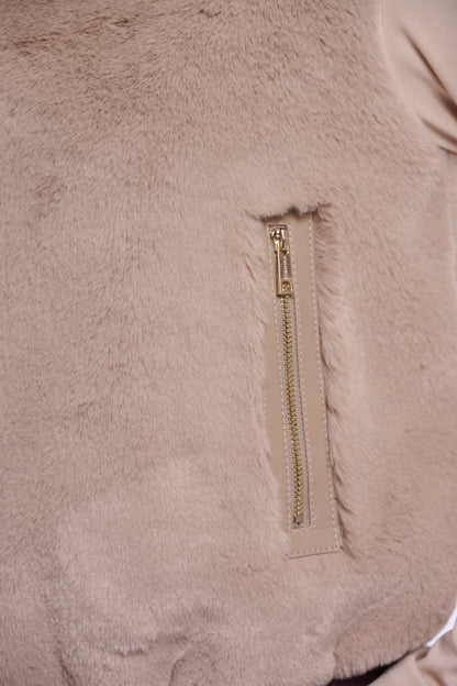 Nikki Short Faux Fur Waistcoat Birch