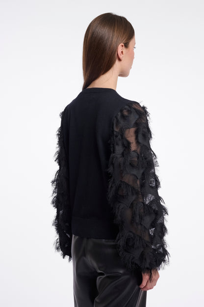 Rhode Knitted Pullover with Fancy Long Sleeves