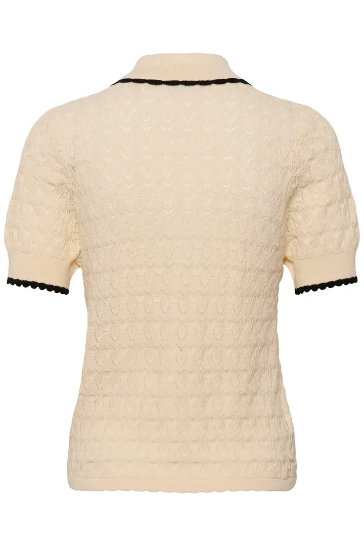 RonetteSZ Polo Cardigan Style Turtledove Top