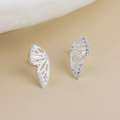 Sterling Silver Butterfly Wing Earrings