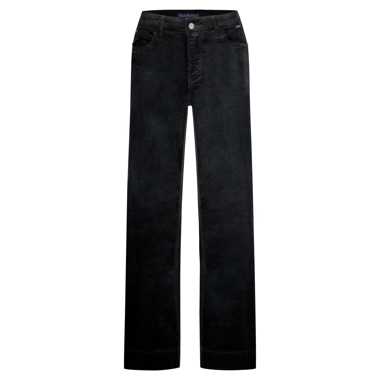 Conny Shiny Cord Inseam Trousers Black