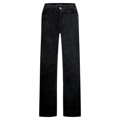 Conny Shiny Cord Inseam Trousers Black