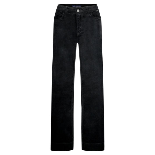 Conny Shiny Cord Inseam Trousers Black