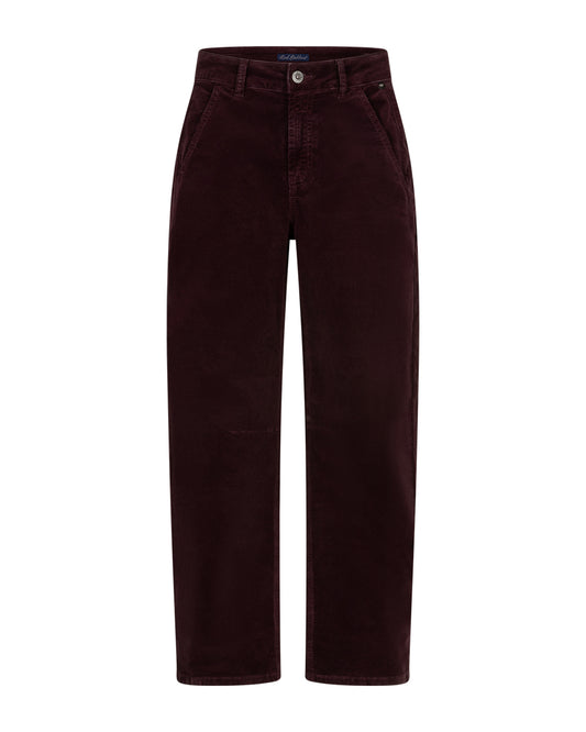 Caitlina 19w Fine Cord Burgundy Trousers L30