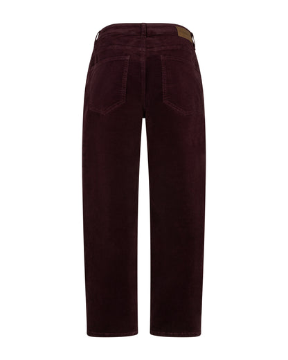 Caitlina 19w Fine Cord Burgundy Trousers L30