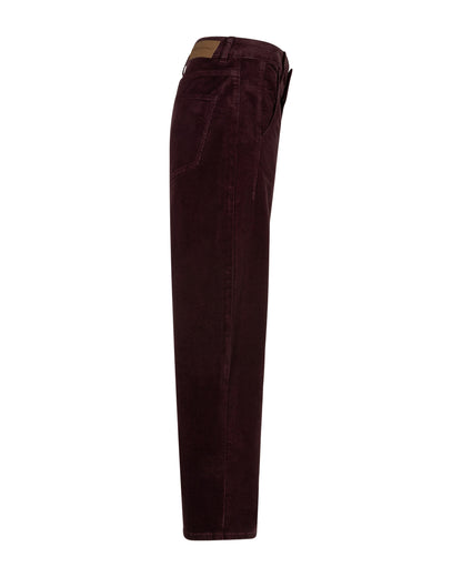 Caitlina 19w Fine Cord Burgundy Trousers L30