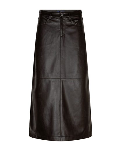 Alina Faux Leather Skirt Espresso