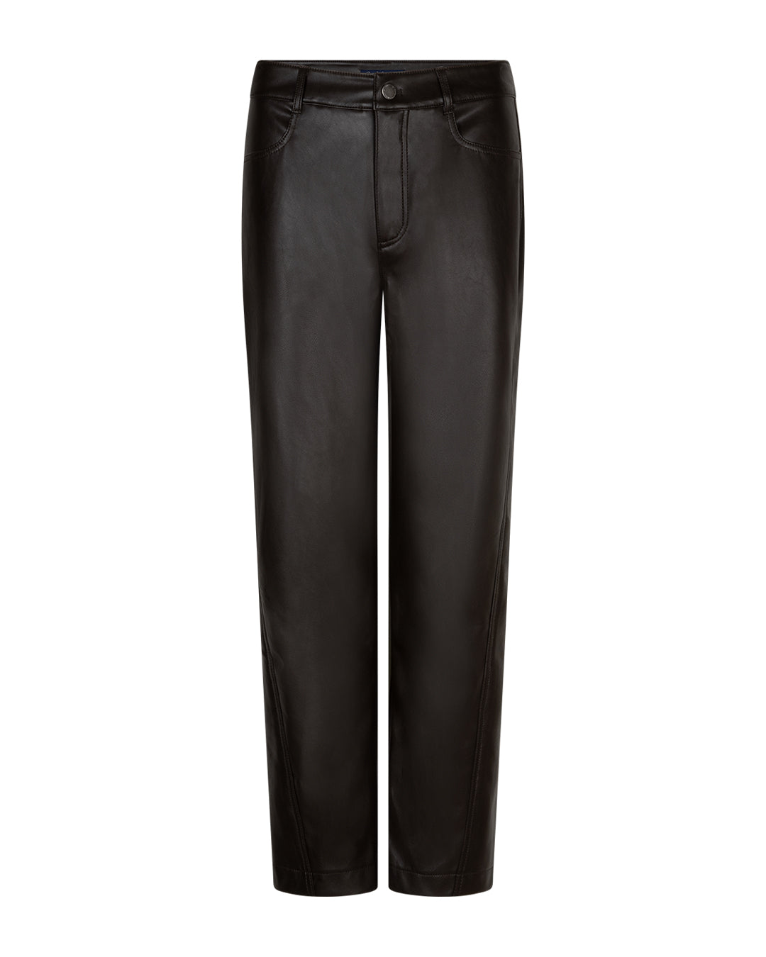 Caitlina Faux Leather Trousers Espresso L28
