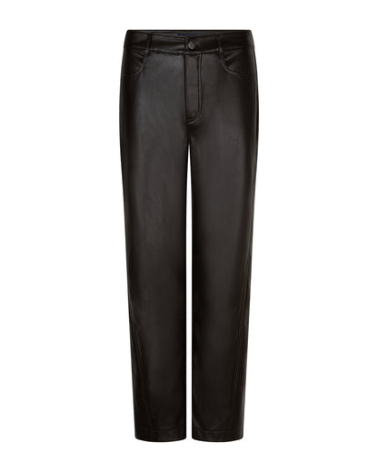 Caitlina Faux Leather Trousers Espresso L28