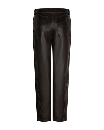 Caitlina Faux Leather Trousers Espresso L28