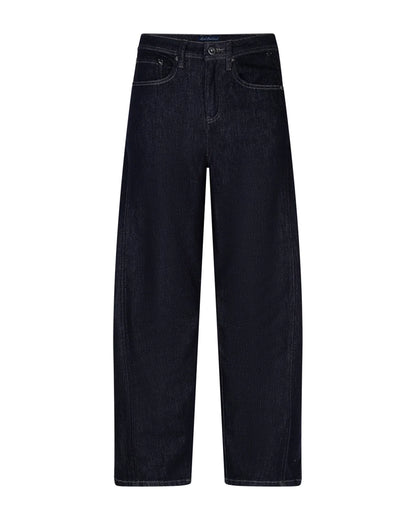 Cayla Dark Blue Barrel Jeans L28