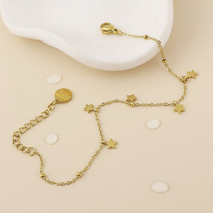 Starry Stainless Steel Gold Plated Little Stars Bracelet