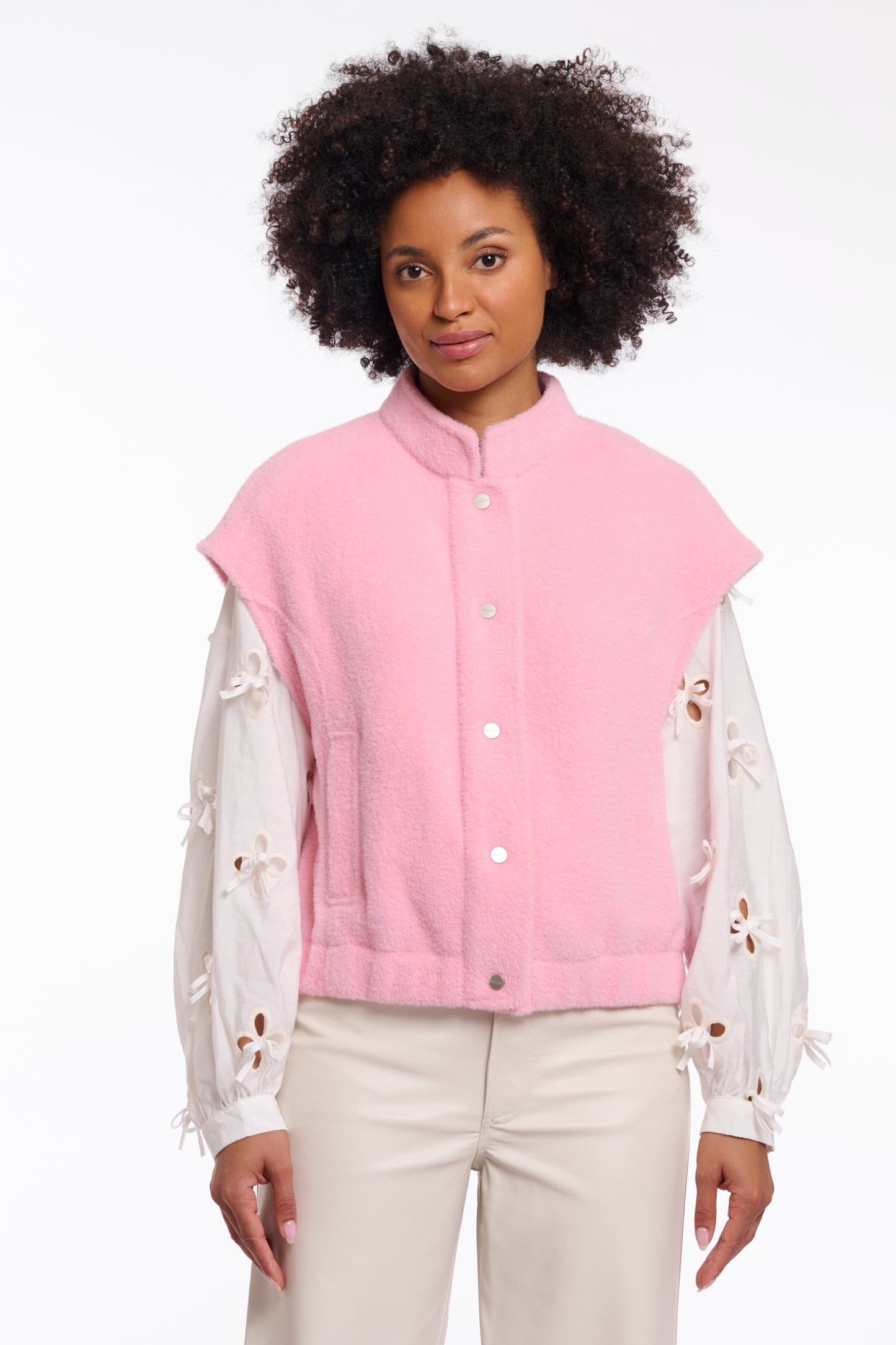 Teuntje Boxy Waistcoat Cotton Candy