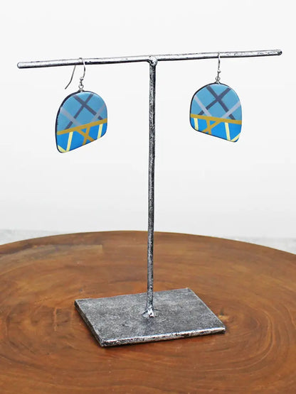 Blue Resin Earrings