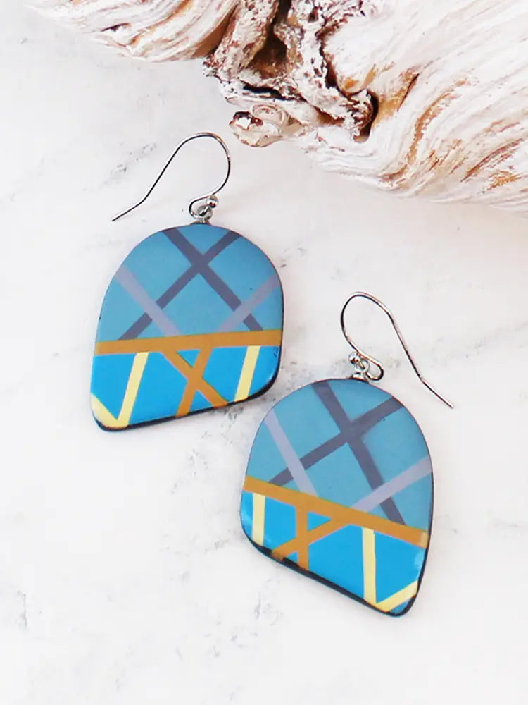 Blue Resin Earrings