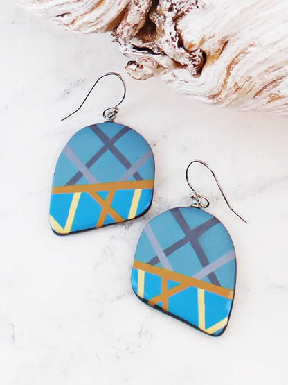 Blue Resin Earrings
