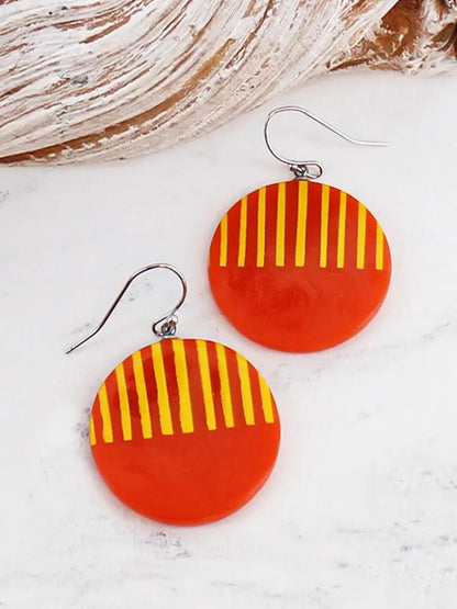 Resin Disc Earrings