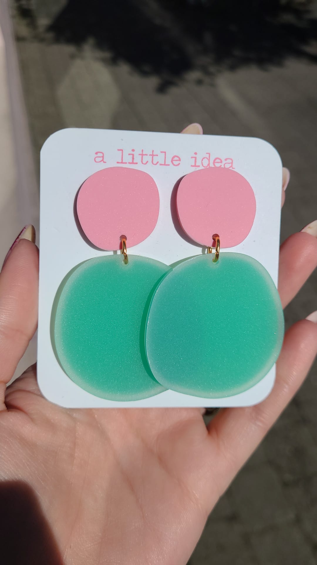 Iris Apfel Pink and Turquoise Earrings