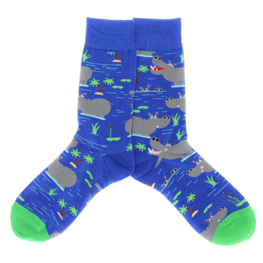 Lucky Pair Socks - Hippos