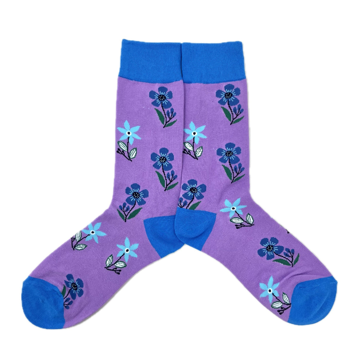 Lucky Pair Socks - Purple Flowers