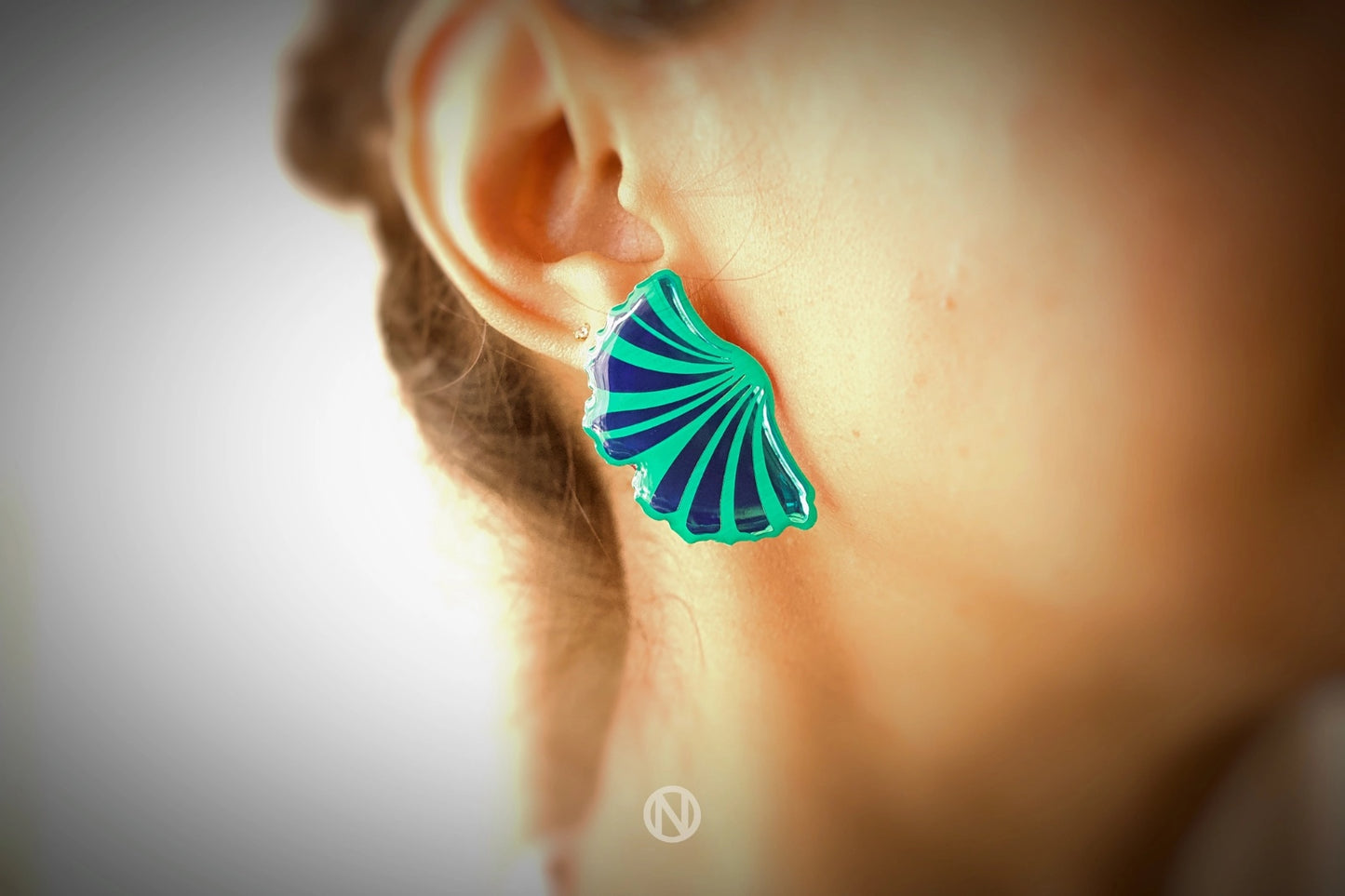 Ginkgo Earrings Blue