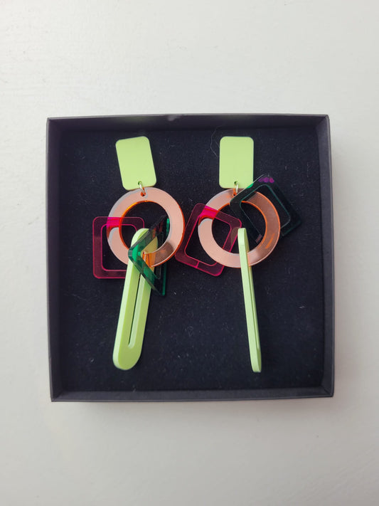 Throwing Shapes Neon Earrings