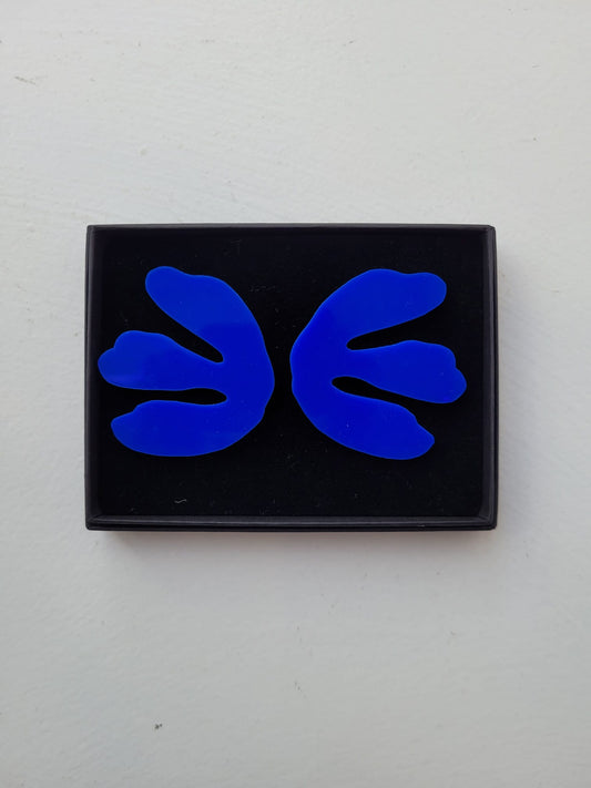 Fleur-De-Lis Blue Earrings