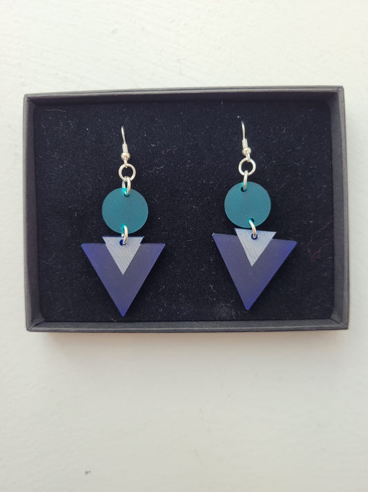 Arrow Teal and Blue Earrings