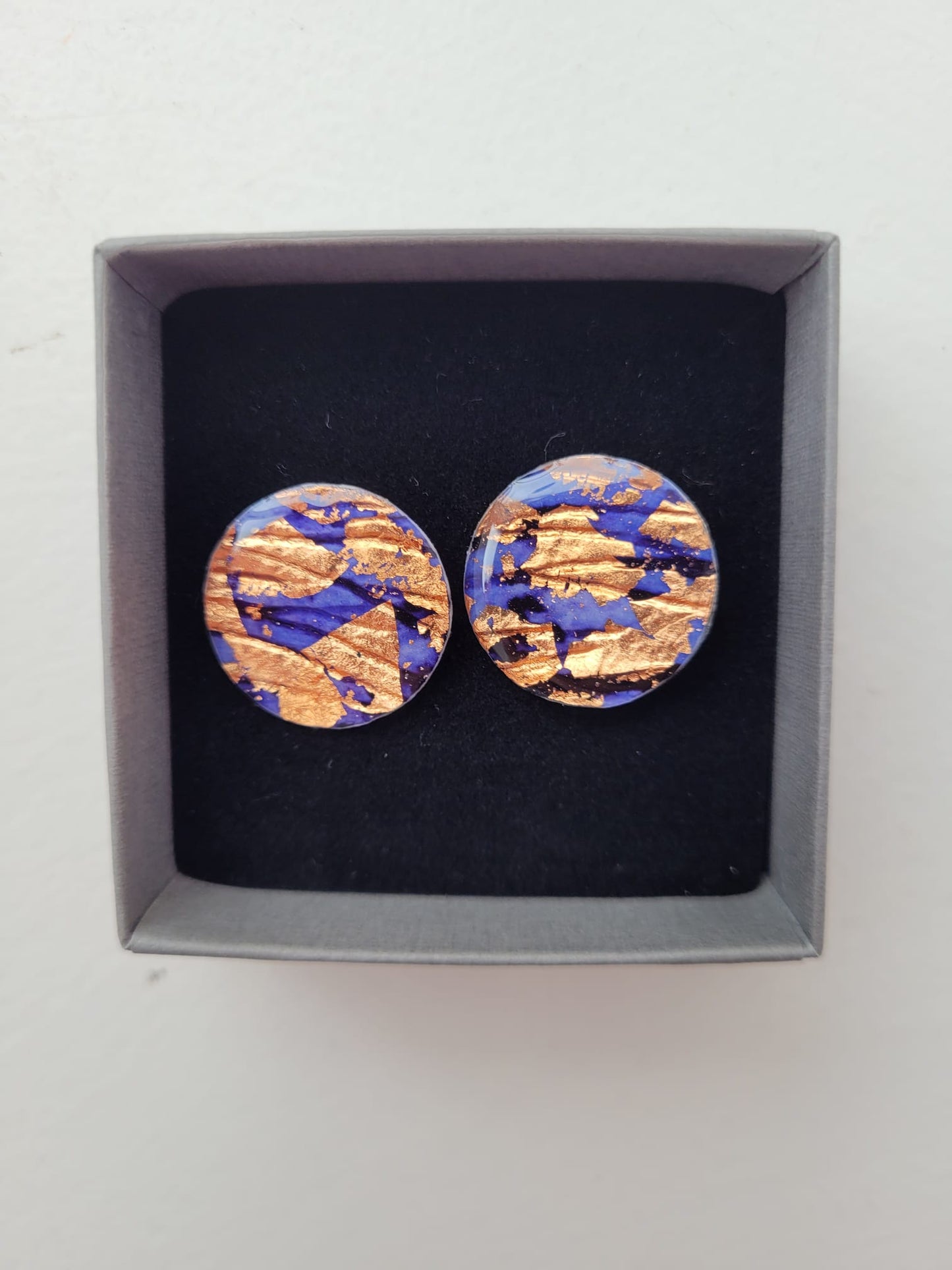Ró Earrings Indigo Rose Gold