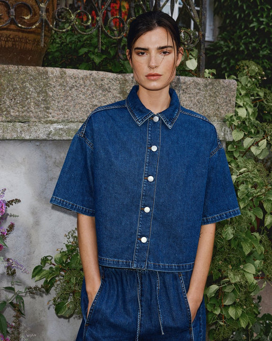 MSCH Manna Alena 2/4 Shirt Mid Blue Wash