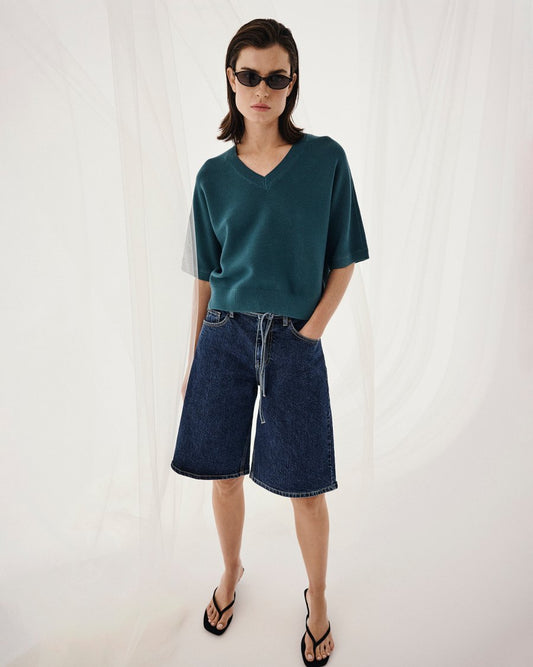 MSCH Thamira 2/4 V-neck Pullover Balsam