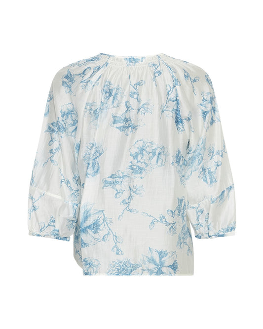 MSCH Evangelia 3/4 Top Blue Flower