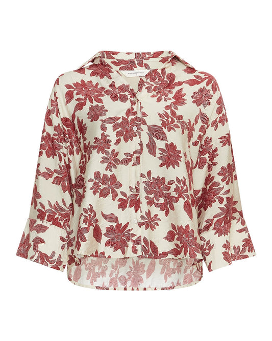 MSCH Vildana 3/4 Shirt AOP Rhubarb Flower